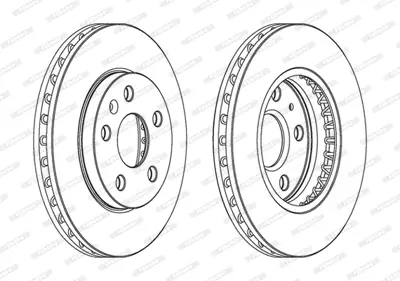 FERODO DDF1721C On Fren Dıskı Havalı Insıgnıa 16 Inch Jant Icın 296mm 569421