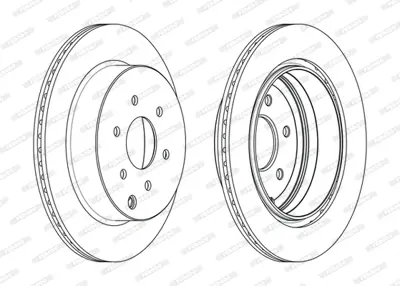 FERODO DDF1785C Fren Dıskı Arka (Havalı) Nıssan Pathfınder 05-> Navara 2.3 D23 15-> Mercedes X-Class 470 17-> 43206ET000