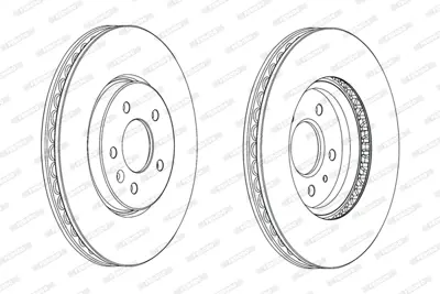 FERODO DDF2191C-1 On Fren Dıskı 17 Inch Astra J Zafıra C Cascada 13502826