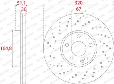 FERODO DDF2559C Fren Dıskı On X156 13> W176 12>18 W246 12>18 C117 13>19 2464212712