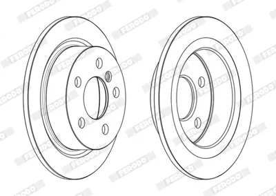 FERODO DDF2656C Arka Fren Dıskı Bmw F45 Mını F54 F55 F56 F57 34216799383