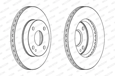 FERODO DDF497 On Fren Aynası Havalı Mazda 323 89-96 Mazda 121 1.1 / 1.3 16v / 1.5ı 16v 91-96 (235mm) B25Y3325XB