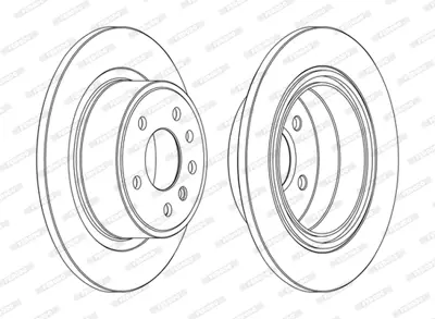 FERODO DDF698C Arka Fren Dıskı Hava Sogutmasız Omega B 2,0 / 2,5 24v / 2,5td / 3,0 24v 94> 569121