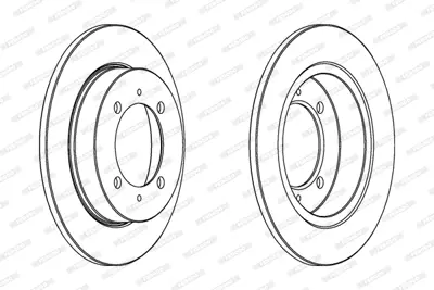 FERODO DDF886C Arka Fren Dıskı (Aynası) Duz Mıtsubıshı Carısma 1995-2006 Volvo / S40 95-> V40 95-> Duz (260mm) 30872940