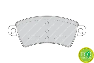 FERODO FDB1370 On Fren Balatası P206 Gtı Ew10j4 (2,0 16v) P206 2,0hdı (Tel Segmanlı) E172132