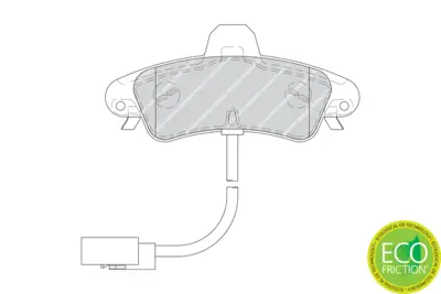 FERODO FDB1753 Arka Fren Balatası Cougar 98>01 Mondeo 93>00 Fıslı+abslı 1129985