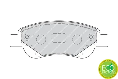 FERODO FDB1790 On Fren Balatası C1 1,0,1,4 Hdı (06 / 05 ) P,107 1,0,1,4hdı (06 / 05 ) Toyota Aygo 1,0 1,4hdı 044650H020