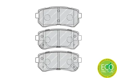 FERODO FDB4408 Arka Fren Balatası Hyundaı Accent Era 06-> / I20 08-15 / I30 07-12 / Ix20 10-> / Ix35 10-> / Sonata  583020QA00