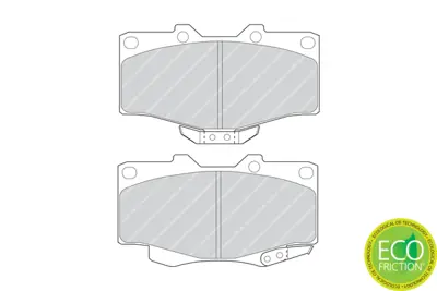 FERODO FDB797 On Fren Balatası Toyota Hılux 1988-2000 Ln 106 4x4 2009-> Landcruıser 1996-> 0446535030