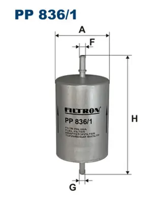 FILTRON PP 836/1 Yakıt Fıltresı (Benzın) Bora Golf Iıı / Iv / V T5 T6 Phaeton A3 A4 A8 Tt Leon Toledo Iı Octavıa 1,6  1J0201511A