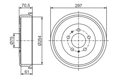 BRAXIS AD5011 Fren Kampanası L300 2,3d / 2,5d 254mm MB193595