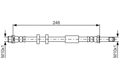 BRAXIS AH1058 Fren Hortumu Arka A8 10>17 4H0611775A