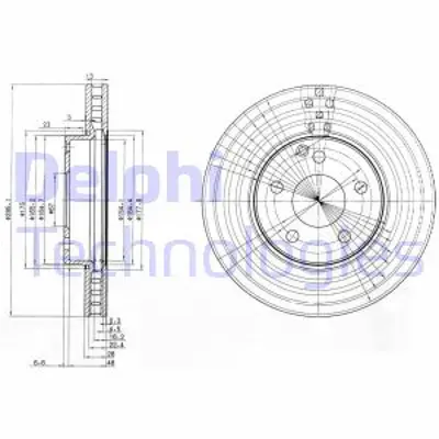 DELPHI BG3755C Fren Dıskı On E-Class W211 02>08 S211 03>09 