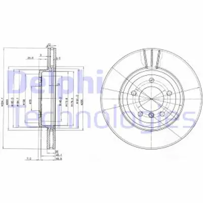 DELPHI BG3830 Fren Dıskı On Havalı Bmw E46 Z4 E86 E85 