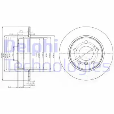 DELPHI BG3948C Arka Fren Dıskı Bmw E81 E87 N43 N45 N46 M47 05>11 