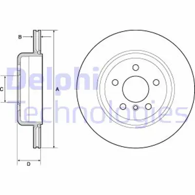 DELPHI BG4664C Fren Dıskı Arka Havalı Bmw F10 F11 