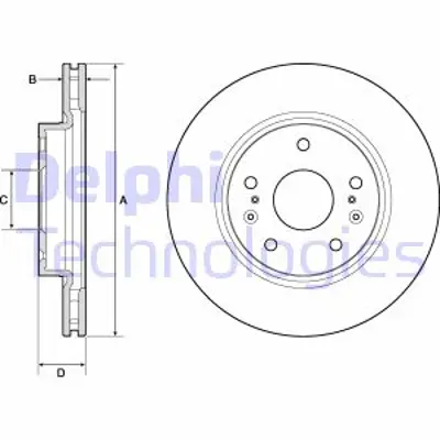 DELPHI BG4764C Fren Dıskı On Suzukı Vıtara 1,4 1,6 2015> Sx4 1,4 1,6 2010> Paslanmaz Krom Kaplama 