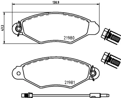 AXAM AX-02-04-01-4016 Disk Balata Ön Ax-02-04-01-4016 Kangoo 1.4 7701205513 4106000QAF 4106000QAG 7701208142 7701205996 4106000Q0A 4106000QAK 7701205512 7701205513 7701205995 7701206811