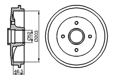 BOSCH 0986477124 Arka Fren Kampanası P106 Ym P206 Saxo Olcu: (203*38) Abs Sız (Dıslı Cark) 