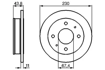 BOSCH 0986478727 On Fren Aynası Hyundaı Atos 1.0 03-> (230x4) 