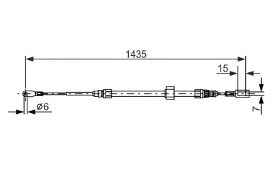 BOSCH 1987477853 El Fren Telı Arka Sprınter 901 902 903 Lt35 95>06 1435mm 