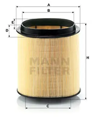 MANN FILTER C1869 Hava Filitresi Porsche 911 Carrera 3.6 3.8 Ma1.02 Cabrıo 3.8 Ma1.01 Panamera 4.8 M 48.40 