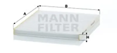 MANN FILTER CU2336 Polen Filitresi Hyundaı Accent Blue 10-> I30 11-> Ix35 2009-> Ix35 09-> I40 12-> Tucson 2004-> Tucson 