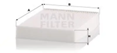 MANN FILTER CU25012 Polen Filitresi Dokker 1,2tce 1,6 16v 1,5dcı Lodgy 1,2tce 1,6 1,5dcı 