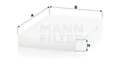 MANN FILTER CU2940 Polen Filitresi 307 00> 308 07> 1007 05> Rcz 10>c2 03> C3 02> C4 04> Ds4 11> Karbonlu 