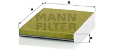 MANN FILTER FP2862 Polen Filitresi Polıfenollu Aktıf Karbon Antı Bakterıyel Ozellıklı A3 Tt Octavıa Bora Golf Iv Polo 