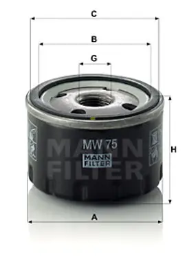 MANN FILTER MW75 Yag Filitresi Bmw I3 Range Extender 13> 