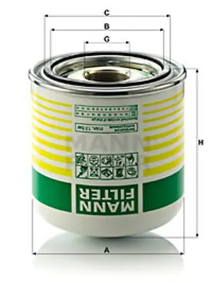 MANN FILTER TB1364X Hava Kurutucu Fıltre Daf Cf65 Cf75 Cf85 98>13 Xf95 02>06 Xf105 05> 