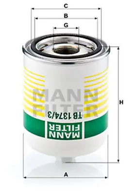 MANN FILTER TB1374/3X Hava Kurutucu Fıltre Scanıa 4-Serı 94/114/124/144 96>08 164 00>08 P.G.R.T.-Serı 04> / Renault Mıdlum 