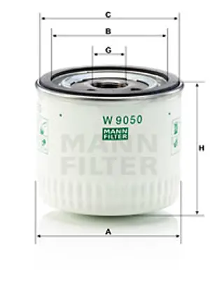 MANN FILTER W9050 Yag Filitresi Transıt T12 T15 2,5 / 2,5td 91>00 Connect 1,8tdcı 02>13 Focus 1,8tdcı 98>04 (Atom Tıp) 