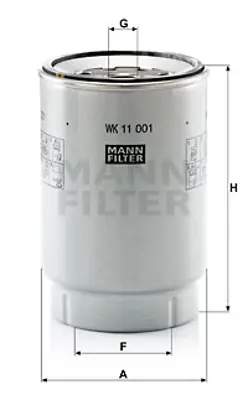 MANN FILTER WK11001X Separ Fıltre Volvo Fh 400/440/480/500/520 05> Fh16 540 03> Fm 440/460 05> Fmx 460/500 10> Euro 4-5 / 