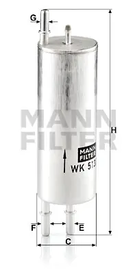 MANN FILTER WK513/3 Yakıt Filitresi Bmw N62 M54 M62 E38 E39 E53 M62 B44 Land Rover Vogue L322 02>05 