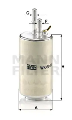 MANN FILTER WK6004 Yakıt Filitresi Volvo S60 Iı 10> S80 Iı  10>v60 I 10> V70 Iıı 10> Xc60 10>xc7 Iı 10> T5-T6 2.0 3.2 