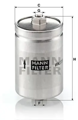 MANN FILTER WK725 Yakıt Filitresi (Benzın) Passat A80 A4 A6 A8 P205 P309 P405 1,9 / 2,0 