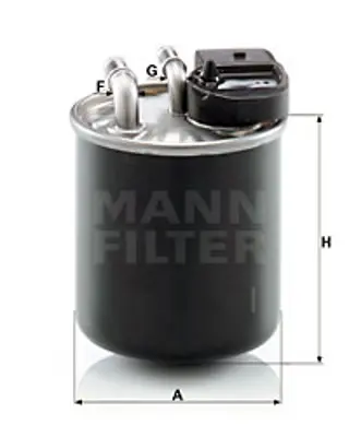 MANN FILTER WK820/20 Yakıt Filitresi (Om651.950) V-Class W447 14> Vıto W447 14> 