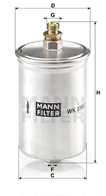 MANN FILTER WK830/3 Yakıt Filitresi 190 W201 85>93 W124 93>95 W140 91>98 C140 92>99 R129 92>01 