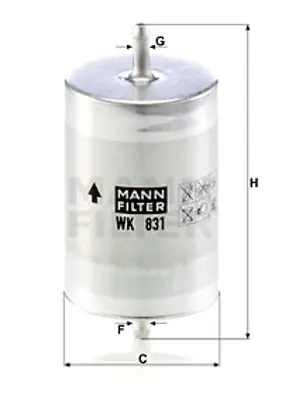 MANN FILTER WK831 Yakıt Filitresi Lt 28 (2d) Lt 35 (2d) Lt 46 (2d) , W202 93>00 W210 95>02 W140 93>98 R170 96>00 