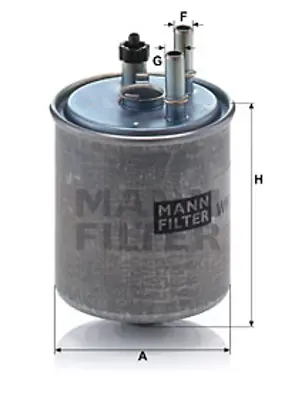 MANN FILTER WK918/2X Yakıt (Mazot) Filitresi Kangoo Iıı Twıngo 1,5dcı Laguna Iıı 1,5dcı / 2,0dcı (Sensor Yuvalı) 