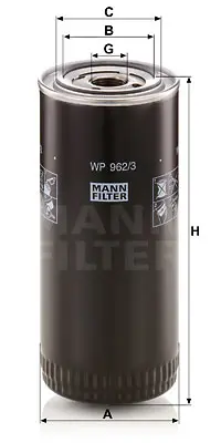 MANN FILTER WP962/3X Yakıt Filitresi (Mazot) New Holland 1800 2000 Serı Massey Ferguson 9000 Serı Lıebherr Kamatsu Cummı 