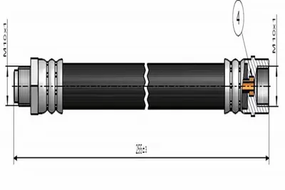 CAVO C900 676A Fren Hortumu Arka W168 97>04 W169 04>12 W245 05>11 Vaneo 414 02>05 