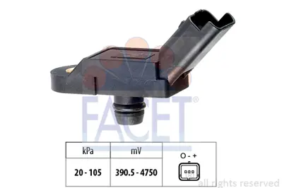 FACET 10.3005 Hava Basınc Sensoru P106 P206 P306 P405 P607 P806 P307 P106 Ym P206 P406 P807 C8 P407 Saxo Xsara Iı  