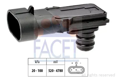 FACET 10.3023 Basınc Sensoru Hava Kaptoru Duster Logan Iı Sander Iı Clıo I Iı Iıı Fluence Kagnoolaguna I Iı Maste 