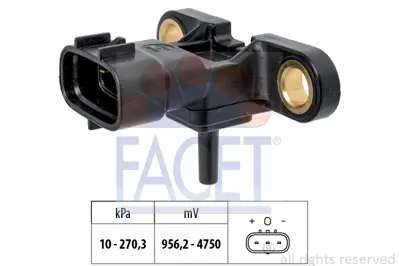 FACET 10.3163 Hava Basınc Sensoru Toyota Corolla - Aurıs - Yarıs 1,4 D4d 2007-2012 1ndtv Motor Mını R50  