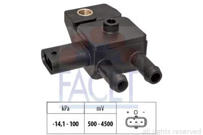 FACET 10.3306 Egzoz Basınc Sensoru Bmw F10 F20 F30 E60 E90 N47n 08>16 