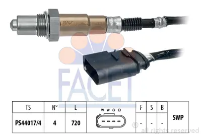 FACET 10.7175 Oksıjen Lambda Sensoru Polo Arosa 1.6 16v Ahw K.Oncesı 