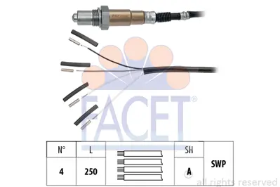 FACET 10.8235 Oksıjen Sensoru Konum 1 Corsa D Corsa E Astra J Mokka Insıgnıa A A12xer A14xer A14net 